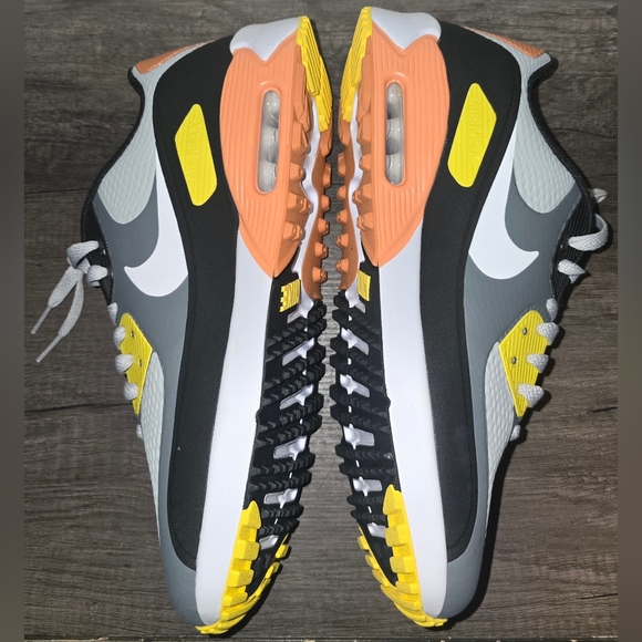 Men's Air Max 90 Golf 'Smoke Grey Black Orange' - Picture 4 of 6